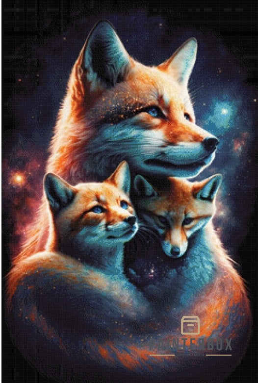 Fox Family by Bátor Gábor 240 colors