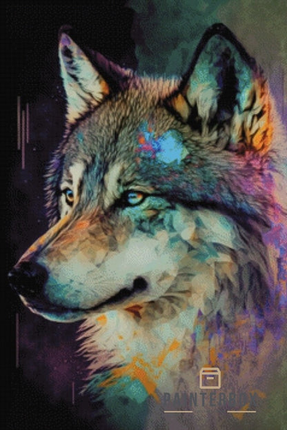 Wolf Portrait by Bátor Gábor 200 colors