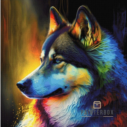 Husky side portrait by Bátor Gábor 320 colors
