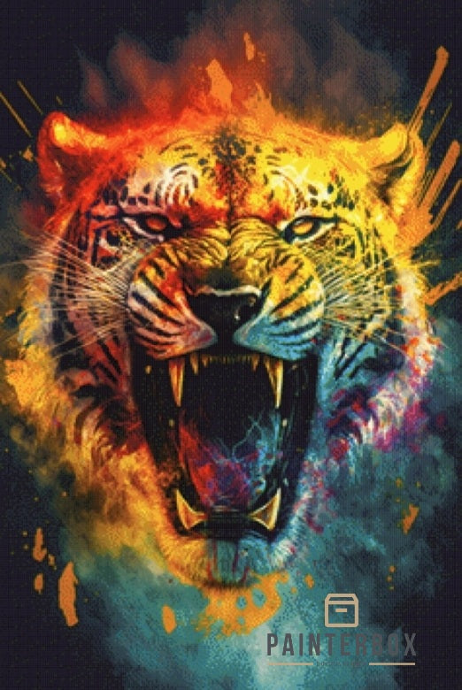 Roaring Tiger by Bátor Gábor 290 colors