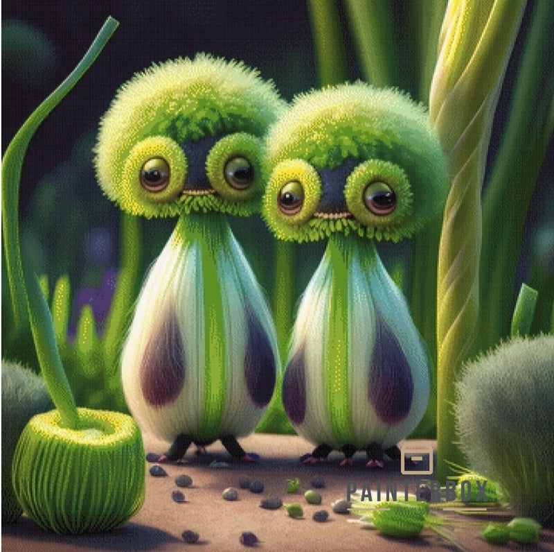 Funny spring onions by Mr. Clay 200 colors