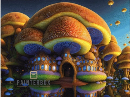 Mushroom House by Mr. Clay 142 Farben Strass eckig