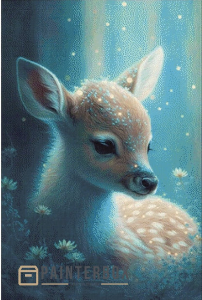 Glitter deer by Bátor Gábor 65 colors - strass square