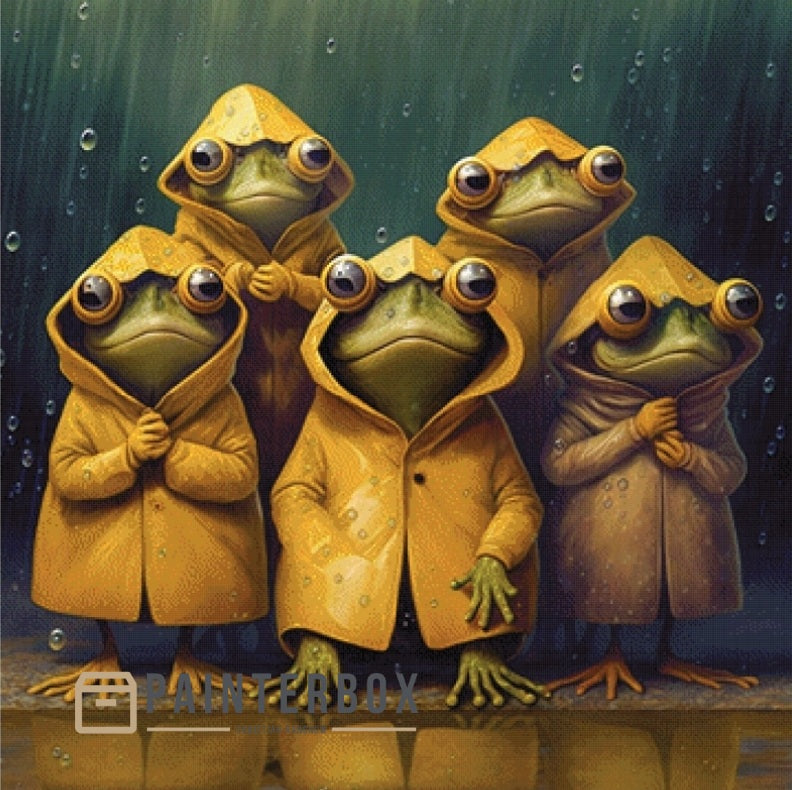 Frogs in the Rain by Catill - 180 colors
