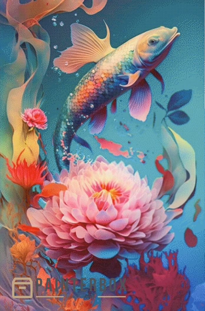 Koi in the water by Bátor Gábor 280 colors