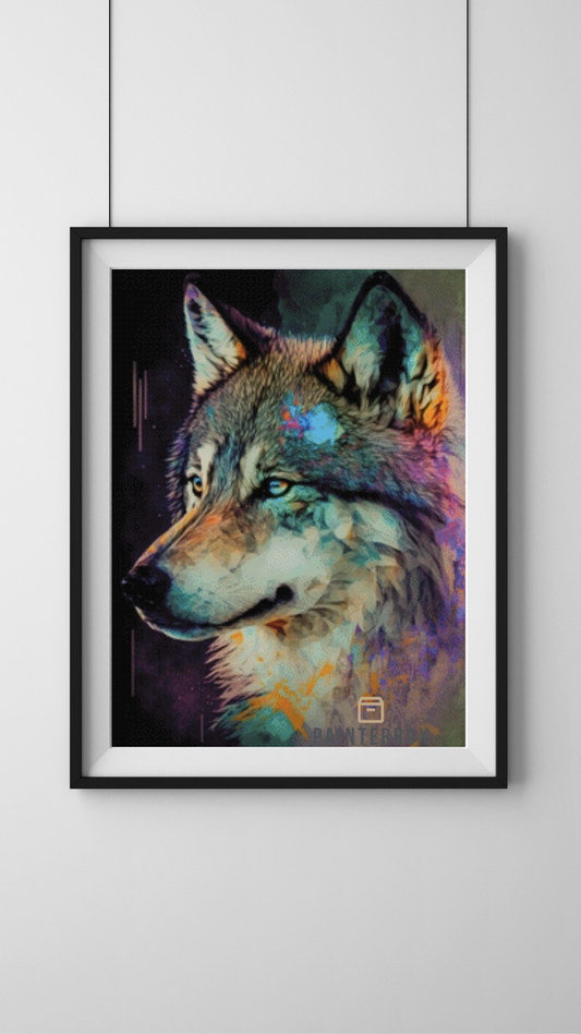 Wolf Portrait by Bátor Gábor 200 colors