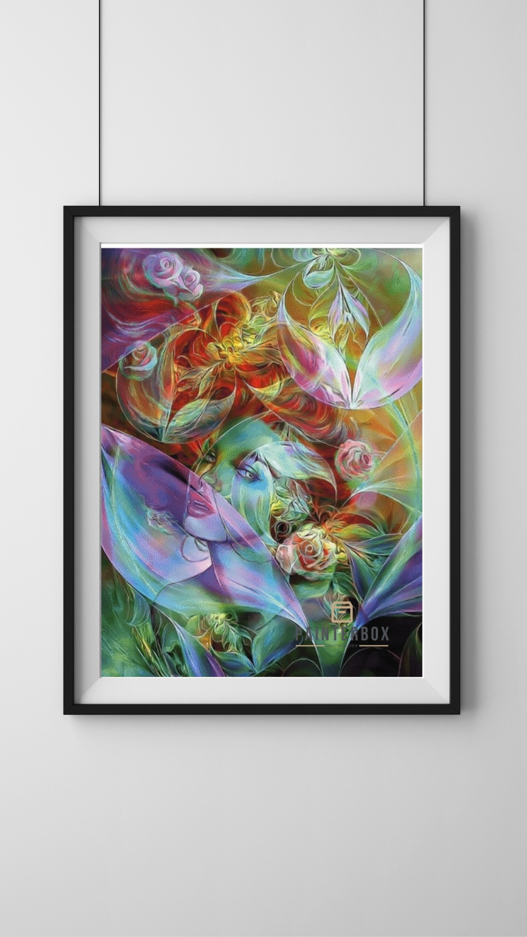 Fantasy Girl by Kiklopp 90 cm x 120 cm - 169 Farben Strass eckig