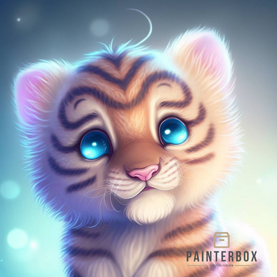 -Sofort- Tiger Cub by Bàtor Gàbor 170 Farben rund